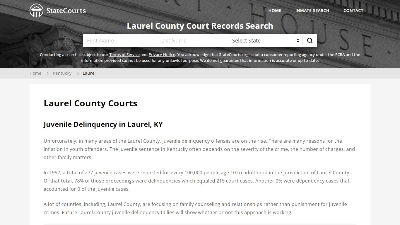 Laurel County, KY Courts - Records & Cases - StateCourts
