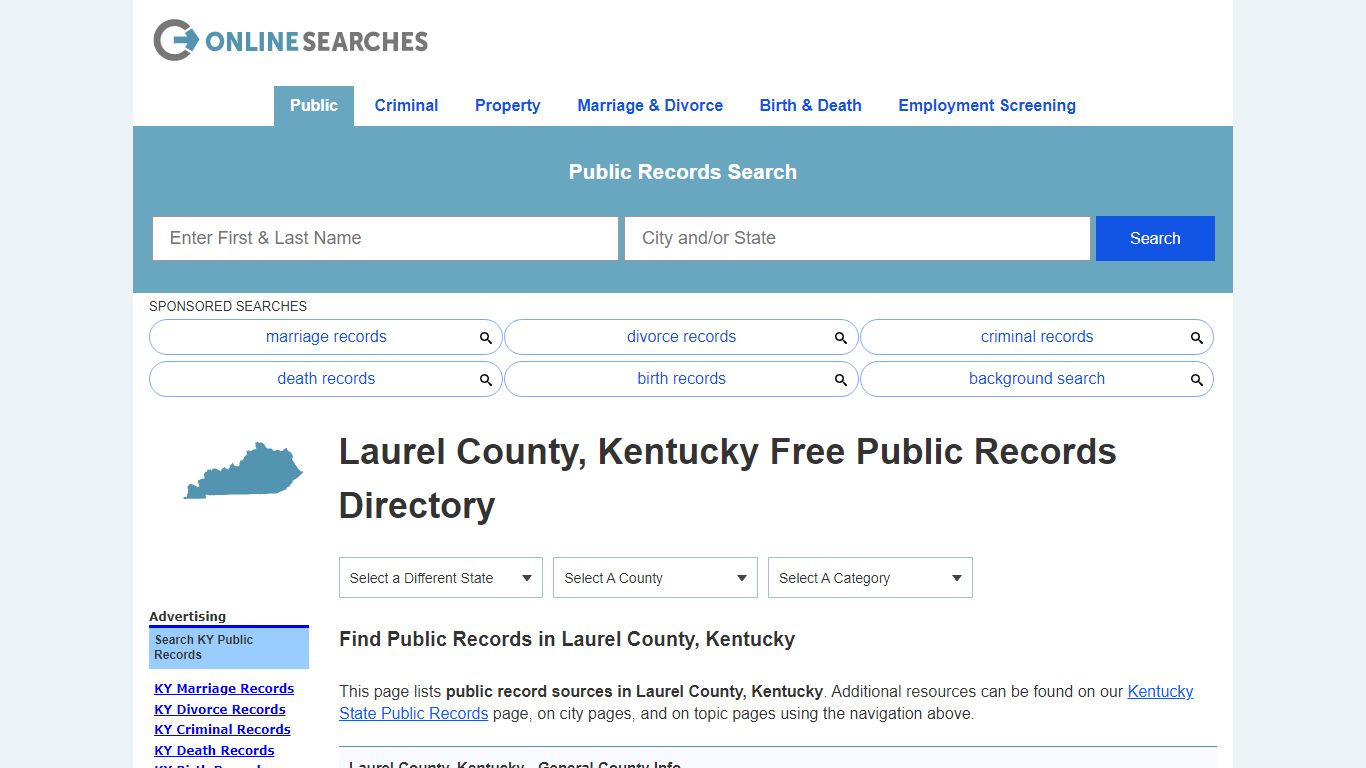 Laurel County, Kentucky Public Records Directory
